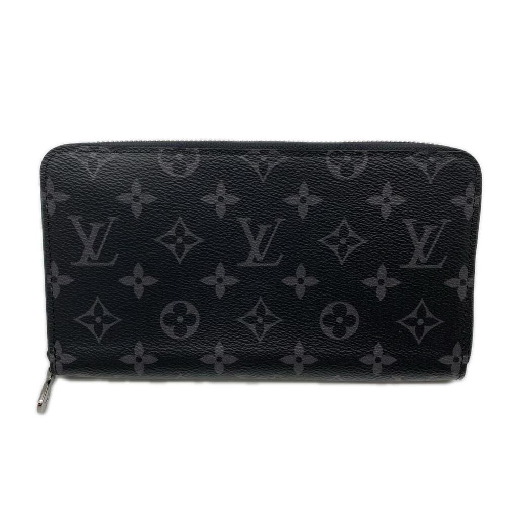 LOUIS VUITTON Monogram Eclipse Zippy Organizer M82081 Long Wallet Black Gray ...